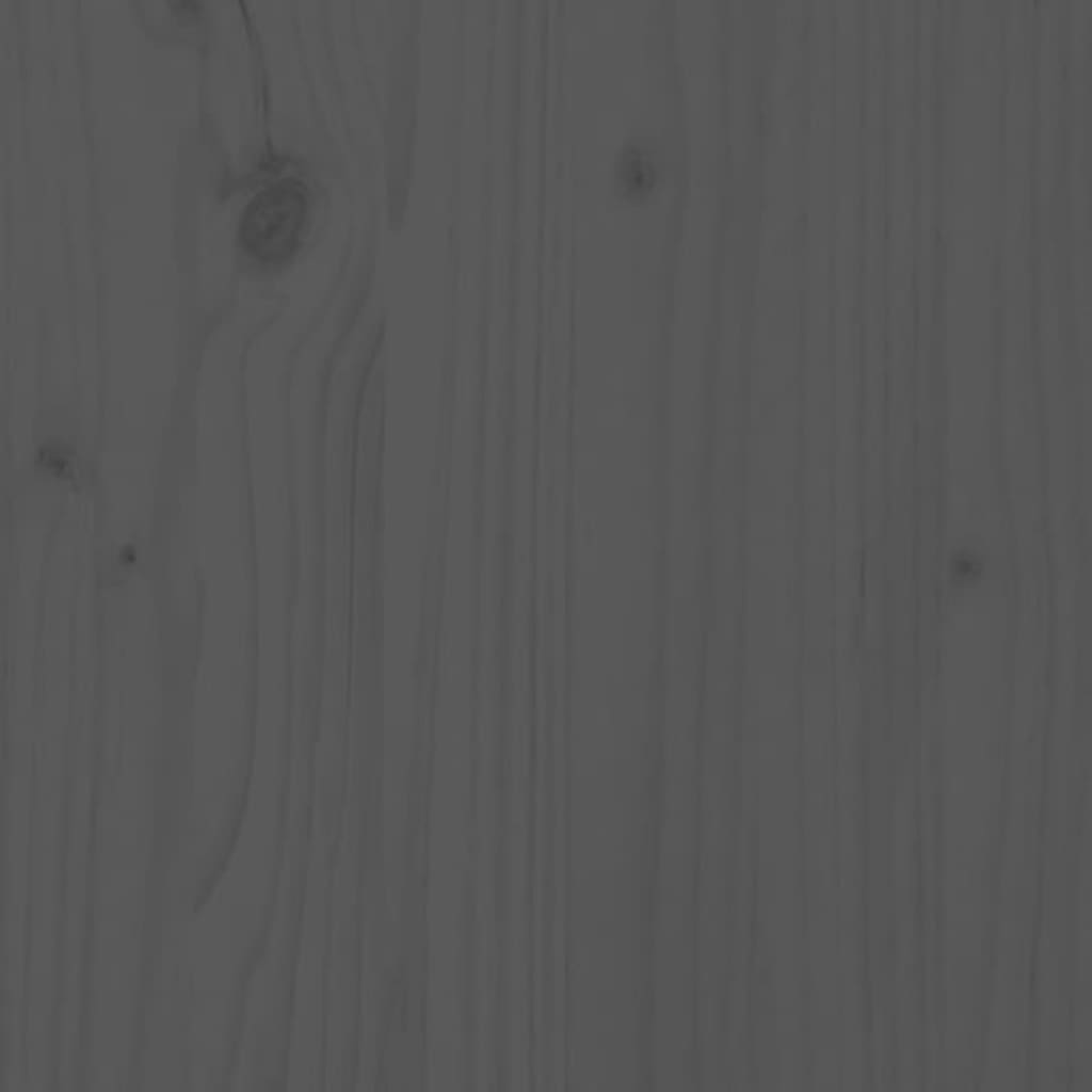 Massivholzbett Grau 100x200 cm