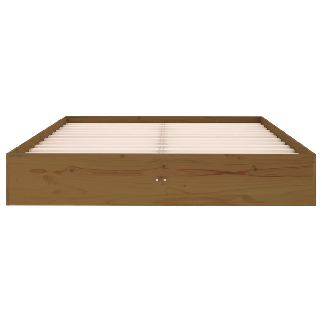 Massivholzbett Honigbraun 135x190 cm