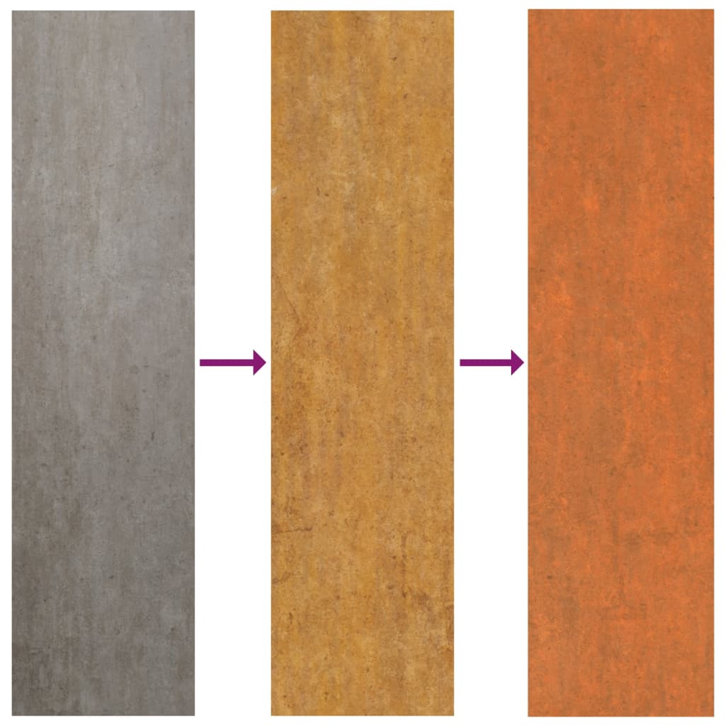 Dachplatten 36 Stk. Rostig 60x44 cm Cortenstahl