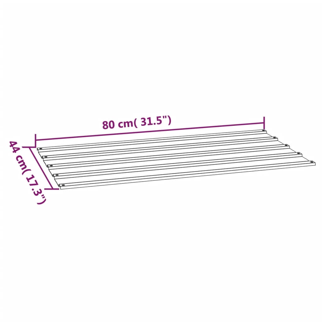 Dachplatten 12 Stk. Rostig 80x44 cm Cortenstahl