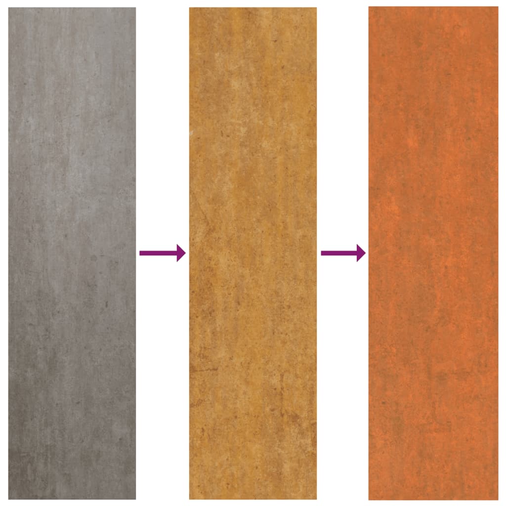 Dachplatten 12 Stk. Rostig 100x44 cm Cortenstahl