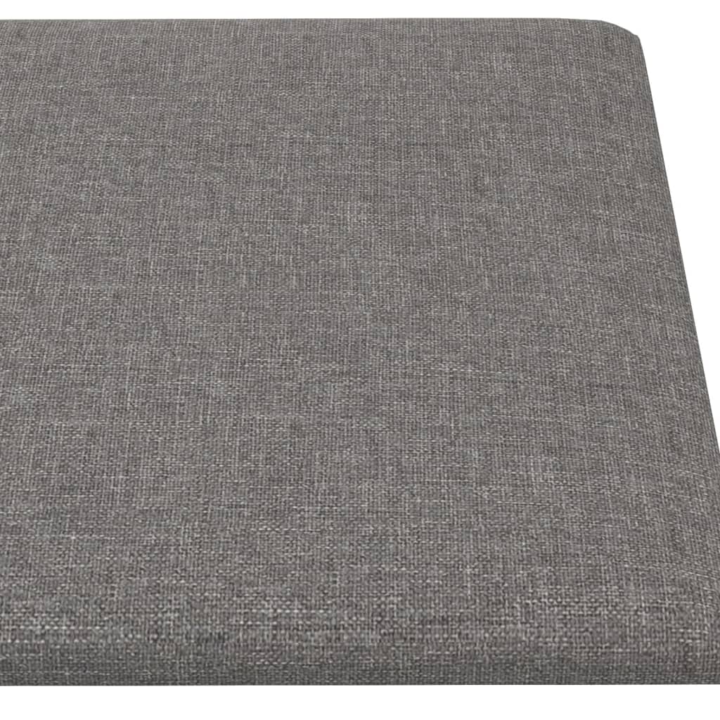 Wandpaneele 12 Stk. Hellgrau 90x30 cm Stoff 3,24 m²
