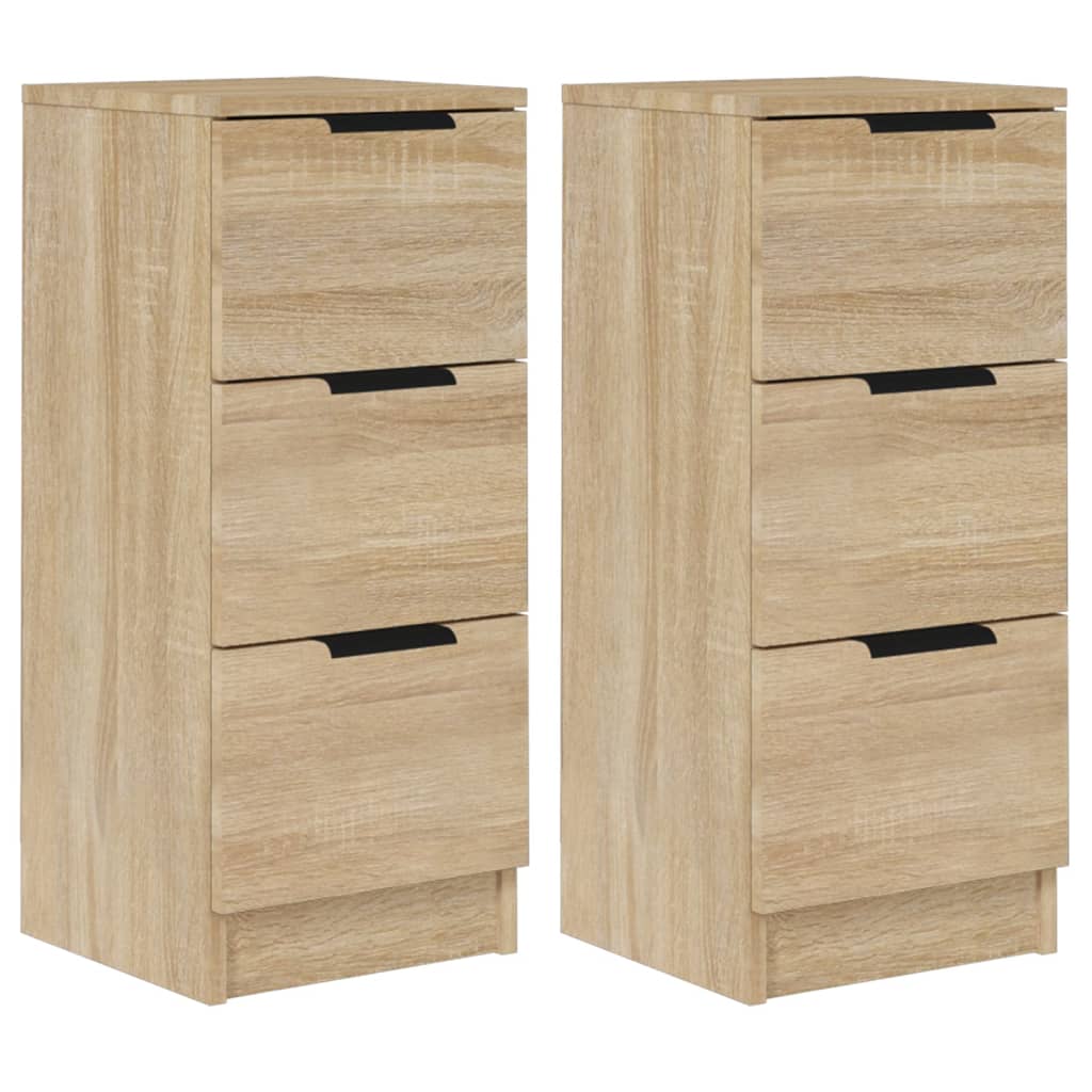 Sideboards 2 pcs. Sonoma oak 30x30x70 cm wood material