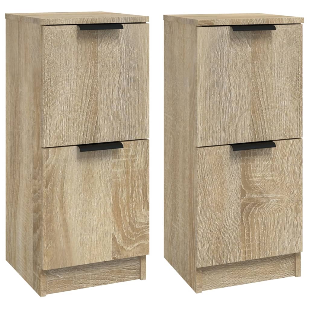 Sideboards 2 pcs. Sonoma oak 30x30x70 cm wood material
