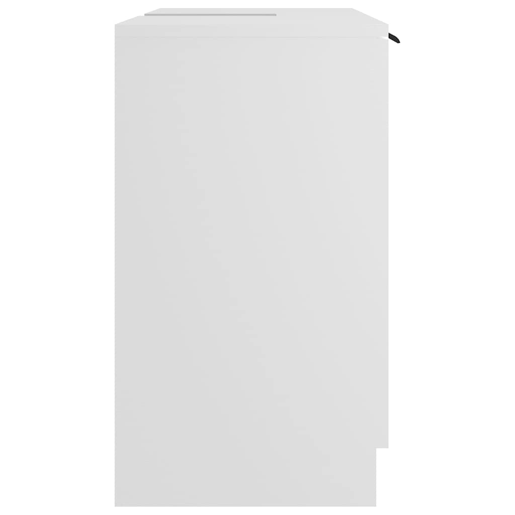 Badschrank Weiß 64,5x33,5x59 cm Holzwerkstoff