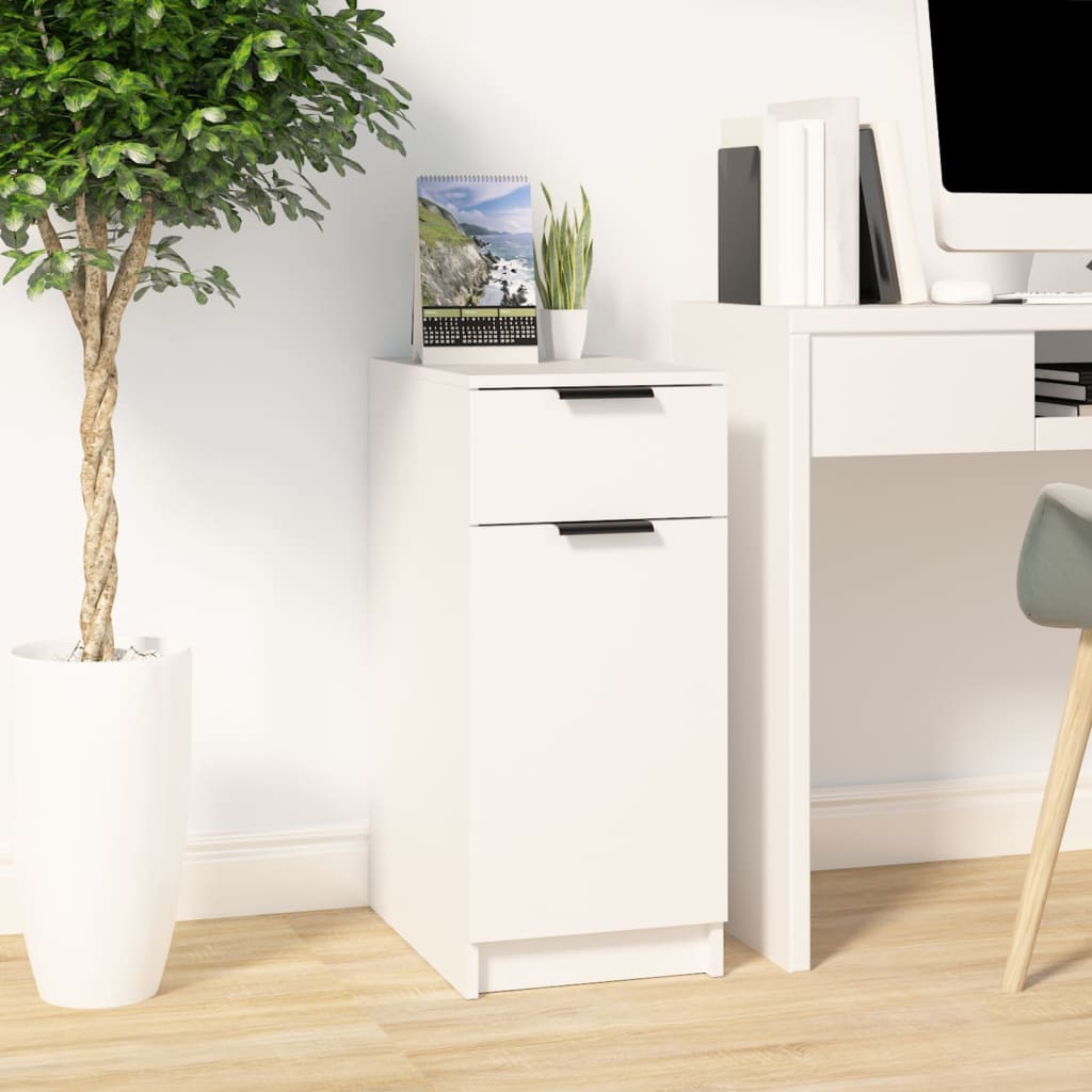 Office cabinet white 33.5x50x75 cm wood-based material