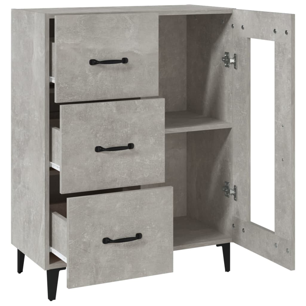 Sideboard Betongrau 69,5x34x90 cm Holzwerkstoff