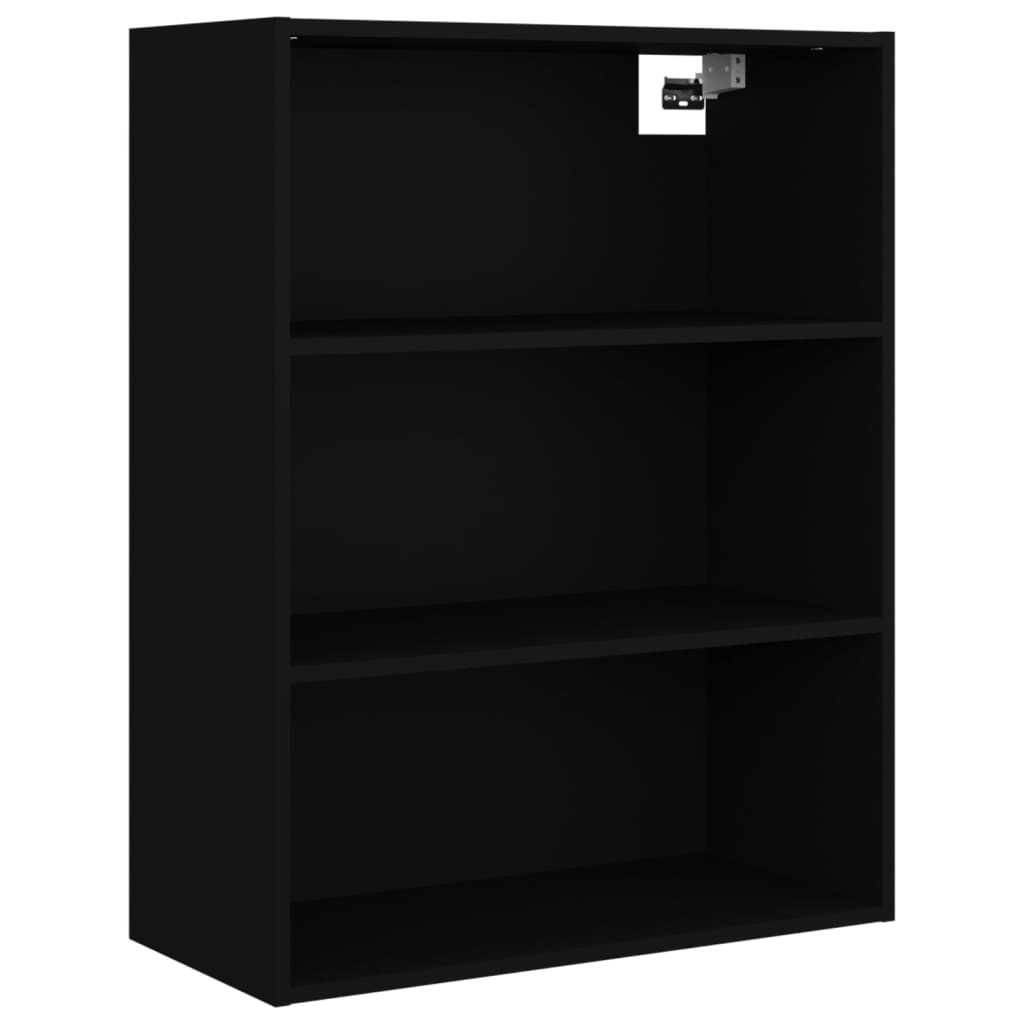 Wall Cabinet Black 69.5x32.5x90 cm