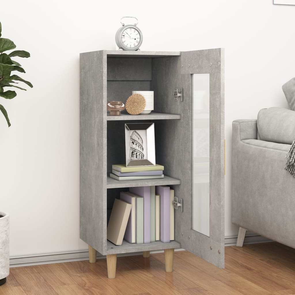 Sideboard Betongrau 34,5x34x90 cm Holzwerkstoff