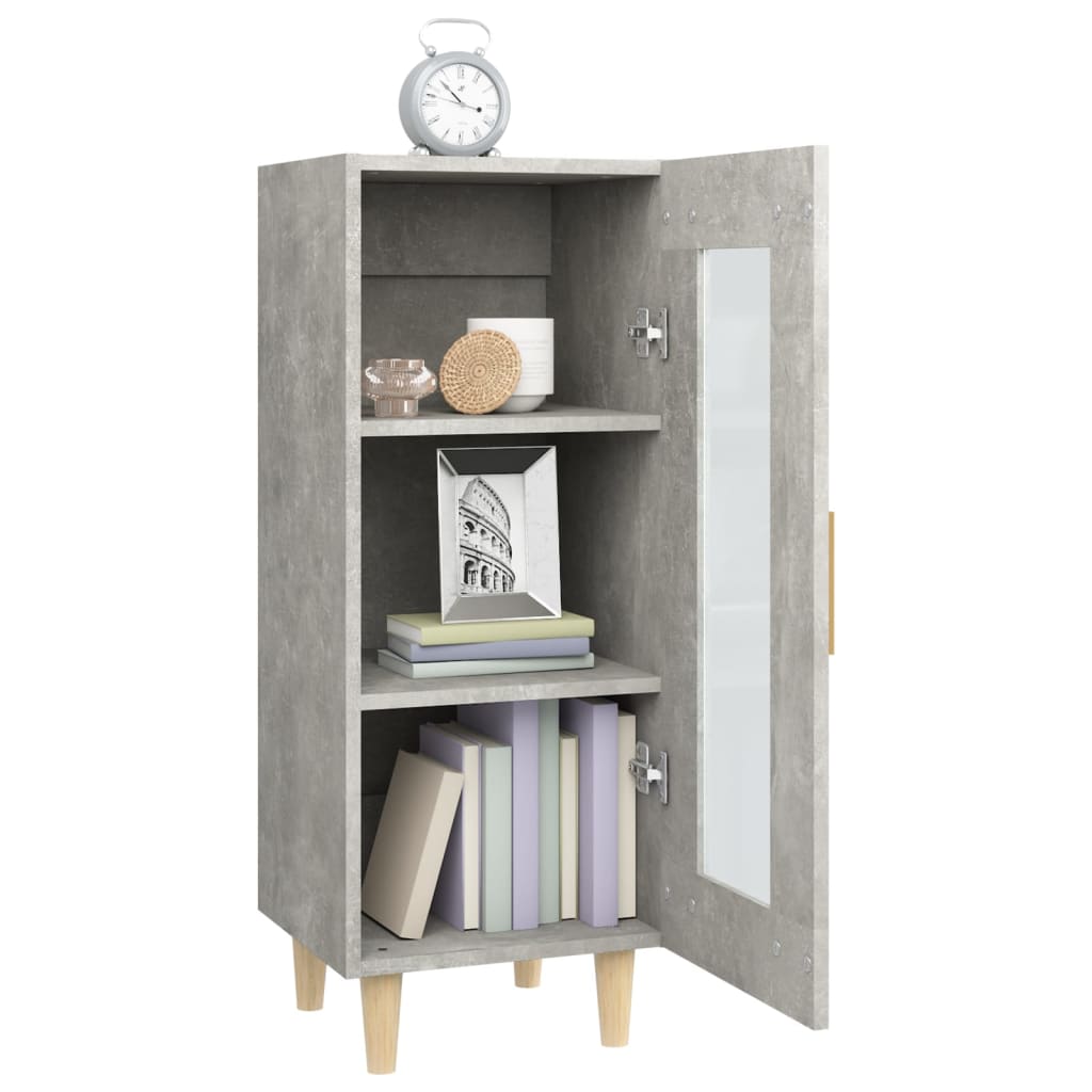 Sideboard Betongrau 34,5x34x90 cm Holzwerkstoff