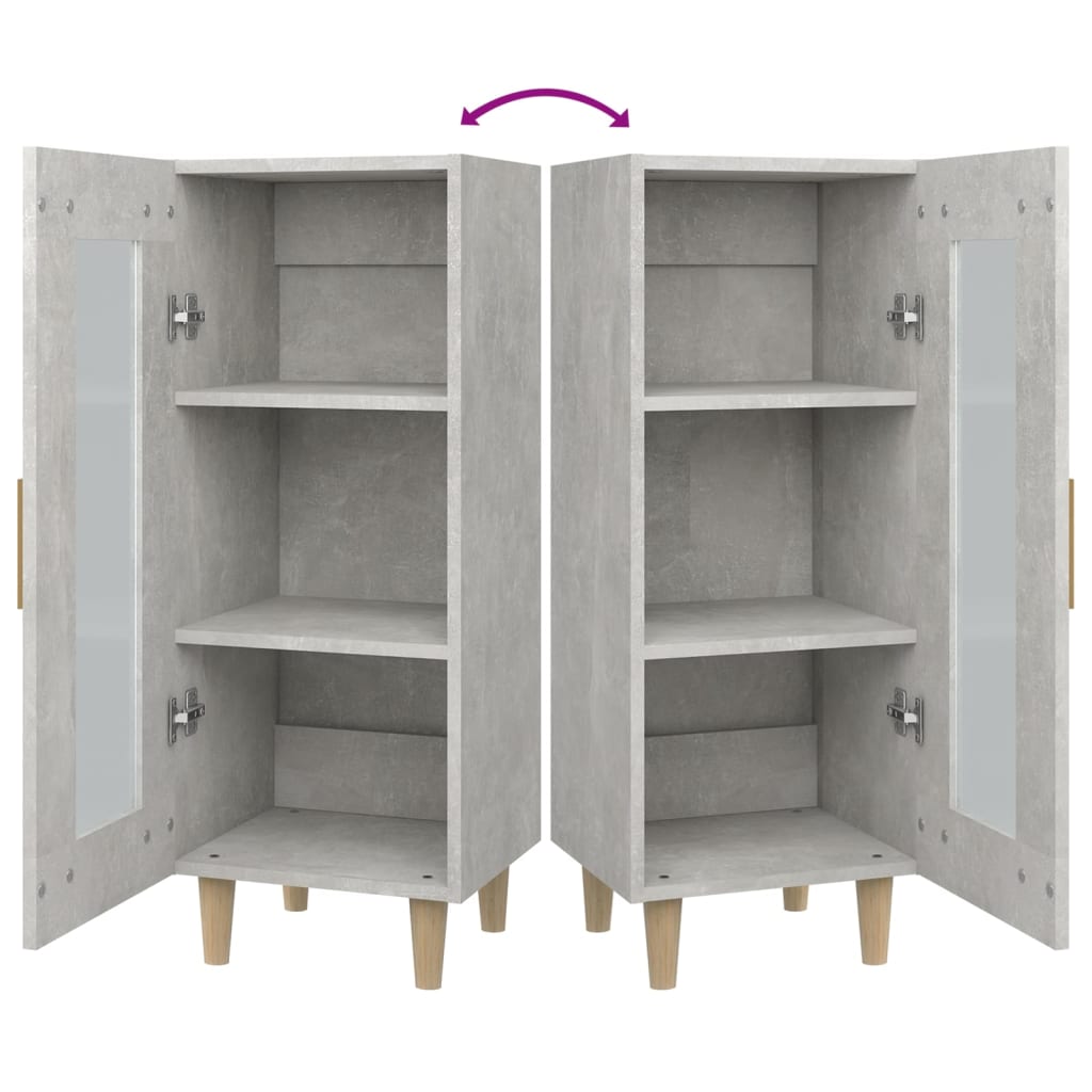 Sideboard Betongrau 34,5x34x90 cm Holzwerkstoff