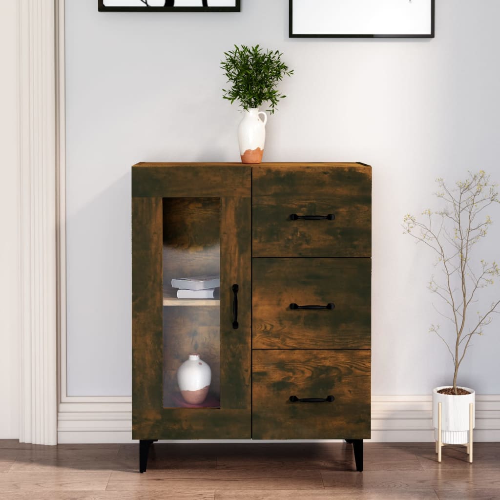 Sideboard Räuchereiche 69,5x34x90 cm Holzwerkstoff