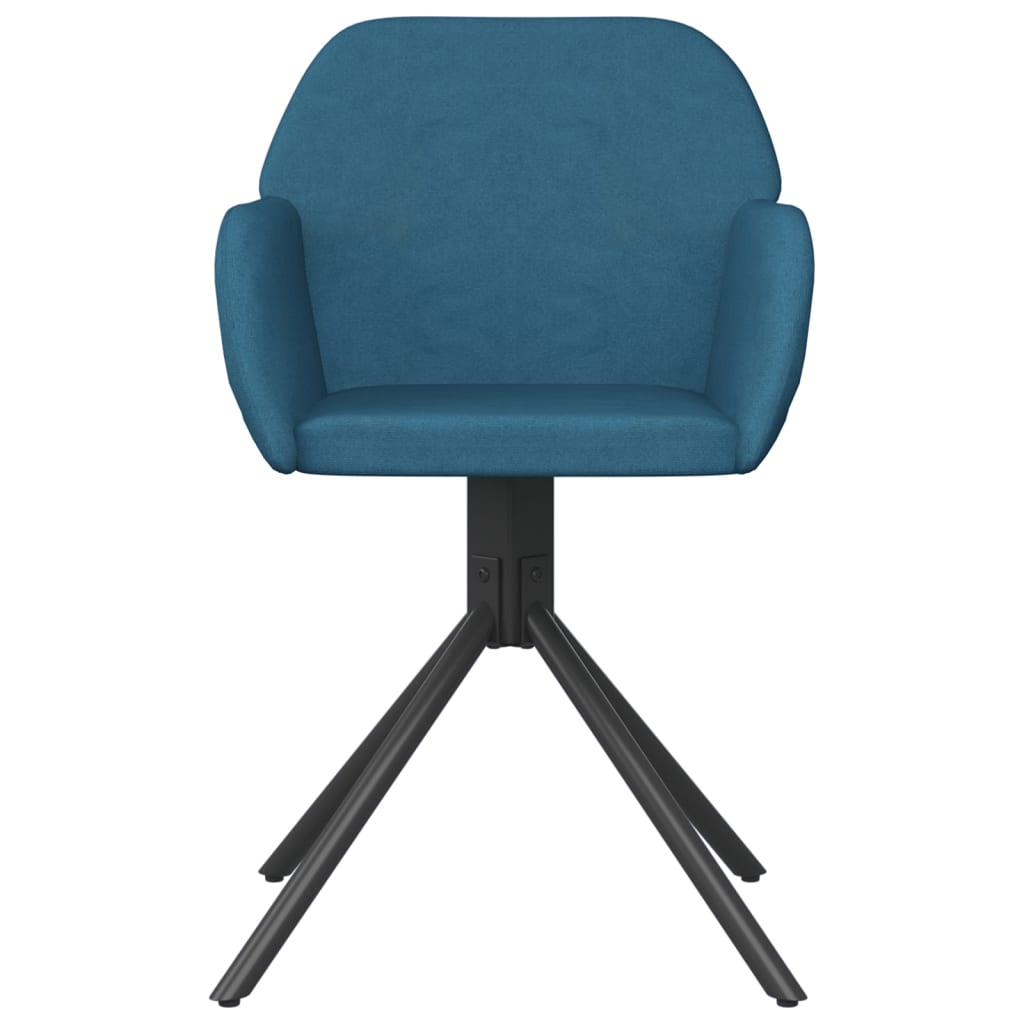 Esszimmerstühle 2 Stk. Drehbar Blau Samt