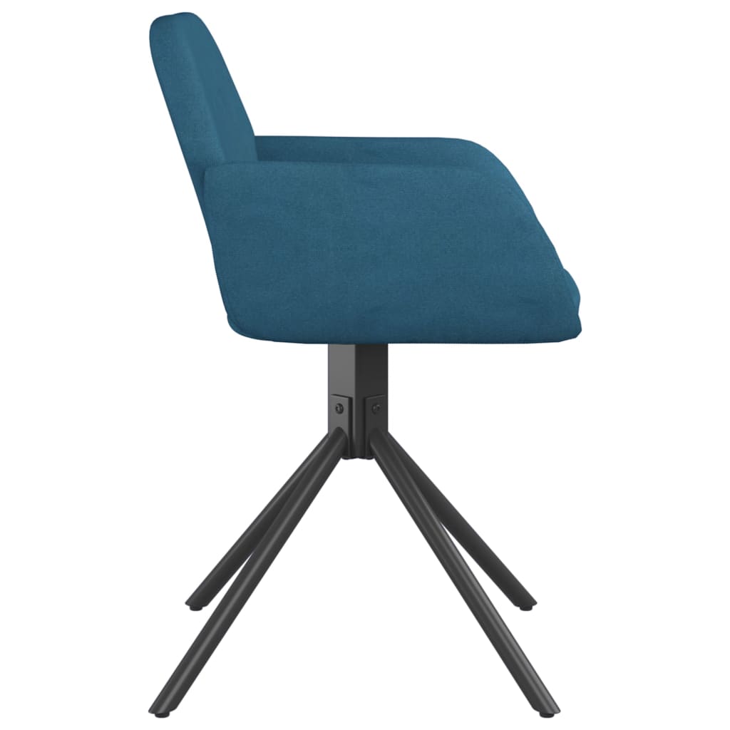 Esszimmerstühle 2 Stk. Drehbar Blau Samt