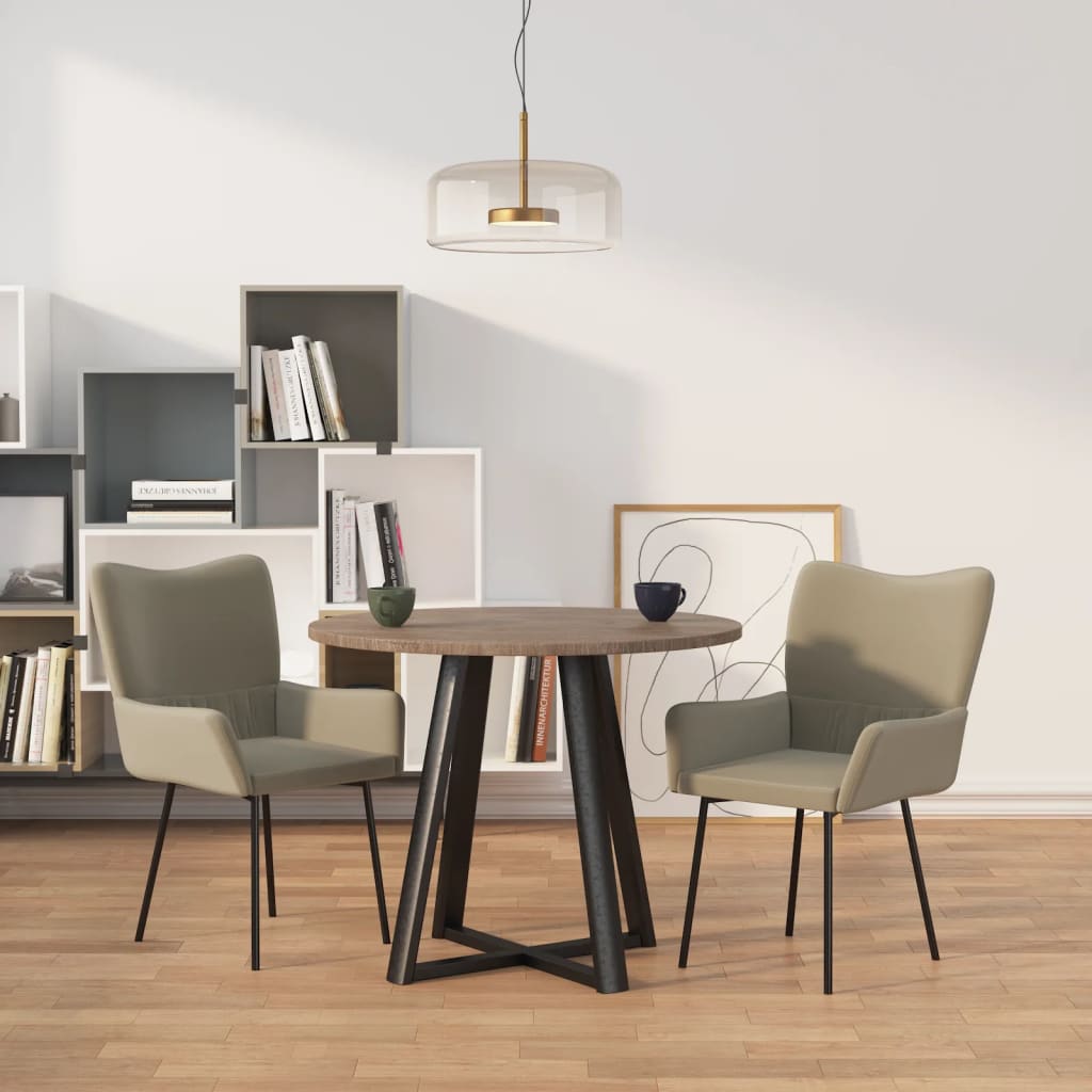 Dining Chairs 2 pcs. Light Gray Velvet
