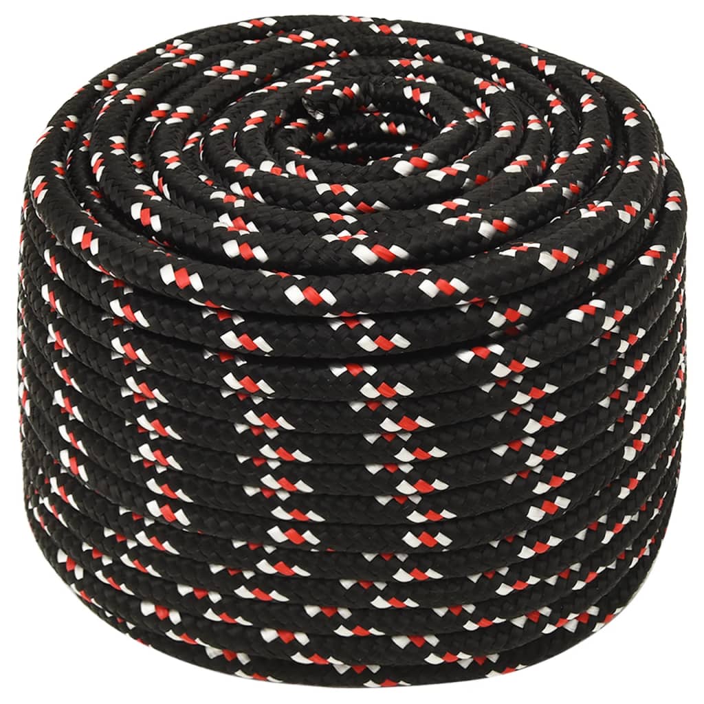Boat rope black 14 mm 100 m polypropylene