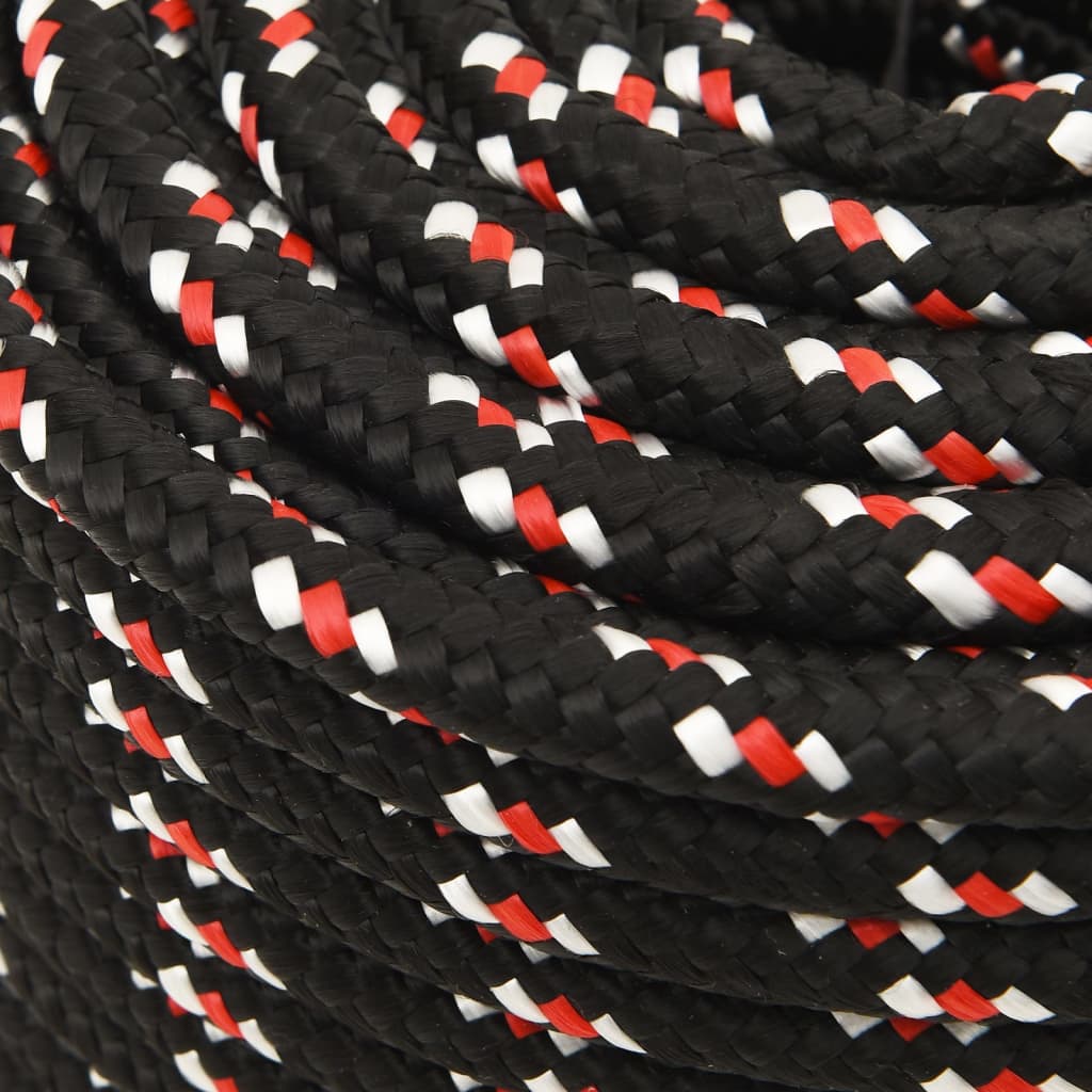 Boat rope black 14 mm 100 m polypropylene