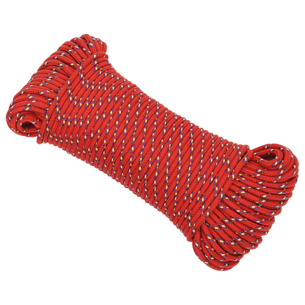 Boat rope red 4 mm 25 m polypropylene