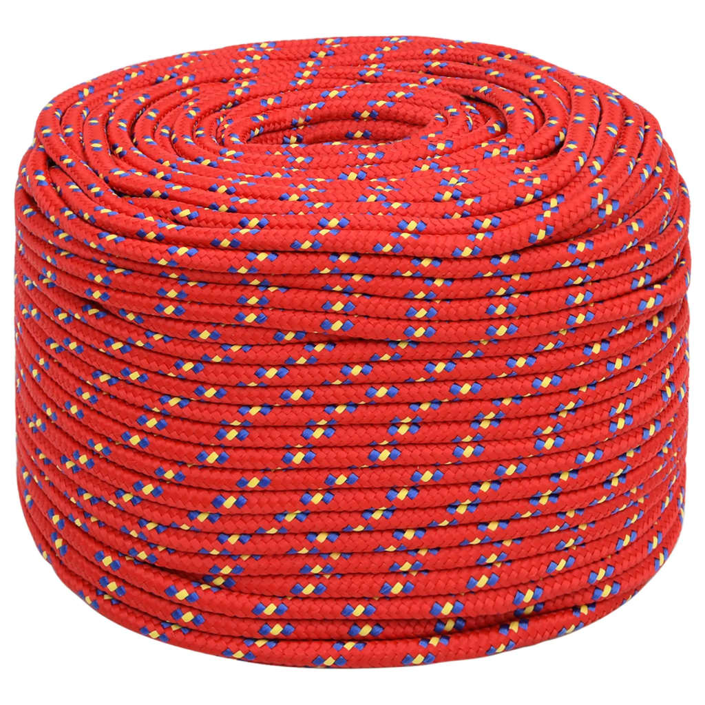 Boat rope red 8 mm 50 m polypropylene