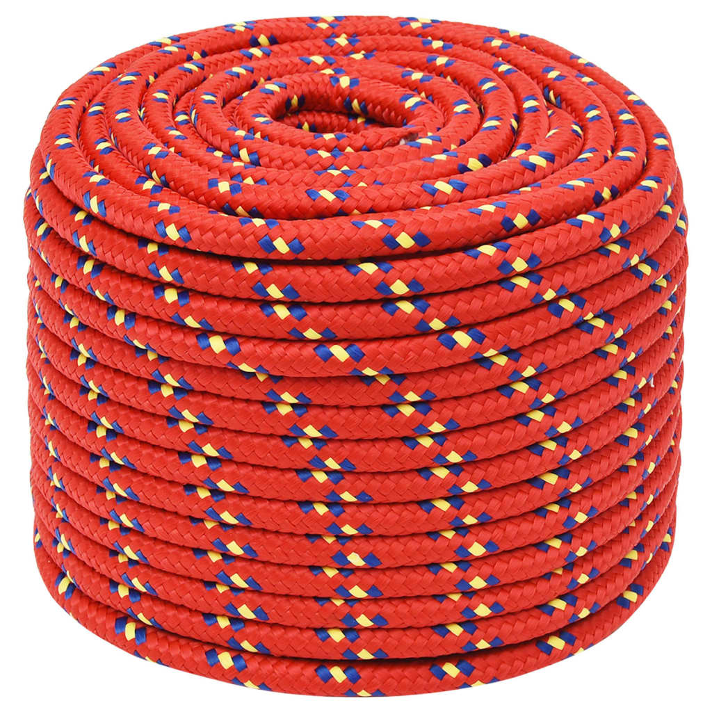 Boat rope red 14 mm 25 m polypropylene