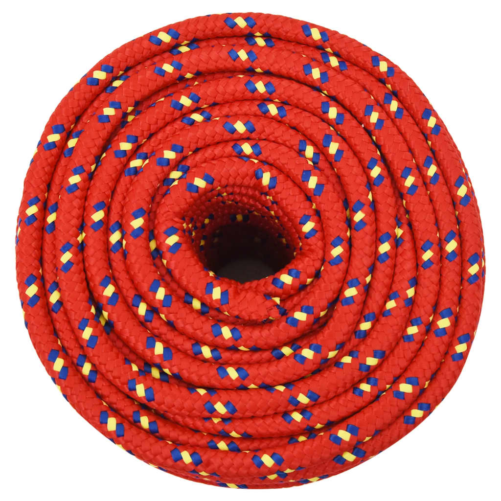 Boat rope red 14 mm 25 m polypropylene
