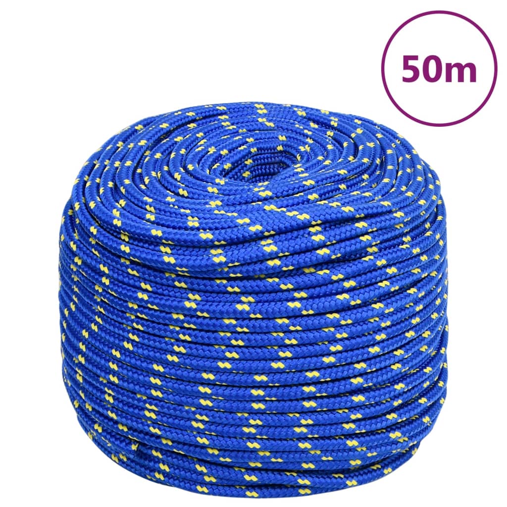 Boat rope blue 6 mm 50 m polypropylene