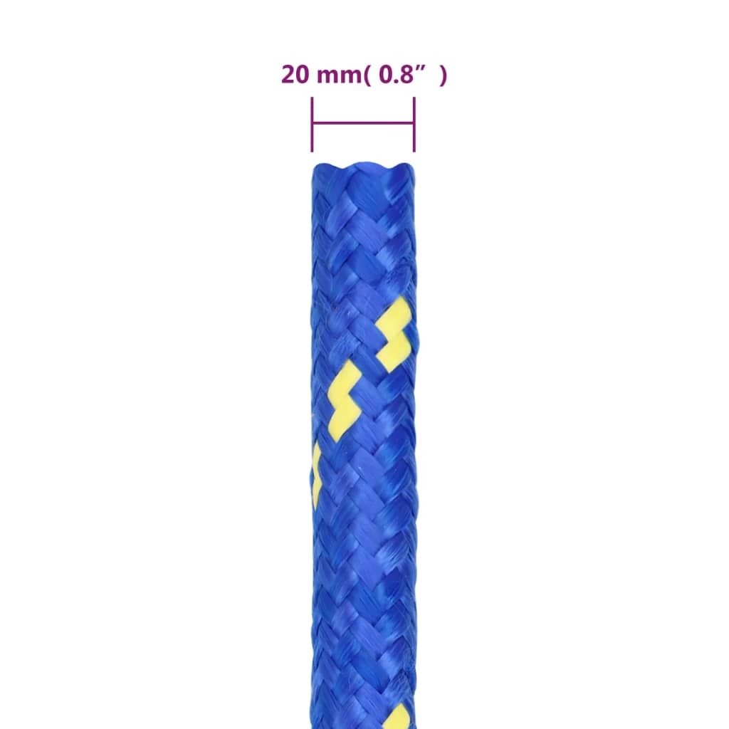 Boat rope blue 20 mm 25 m polypropylene