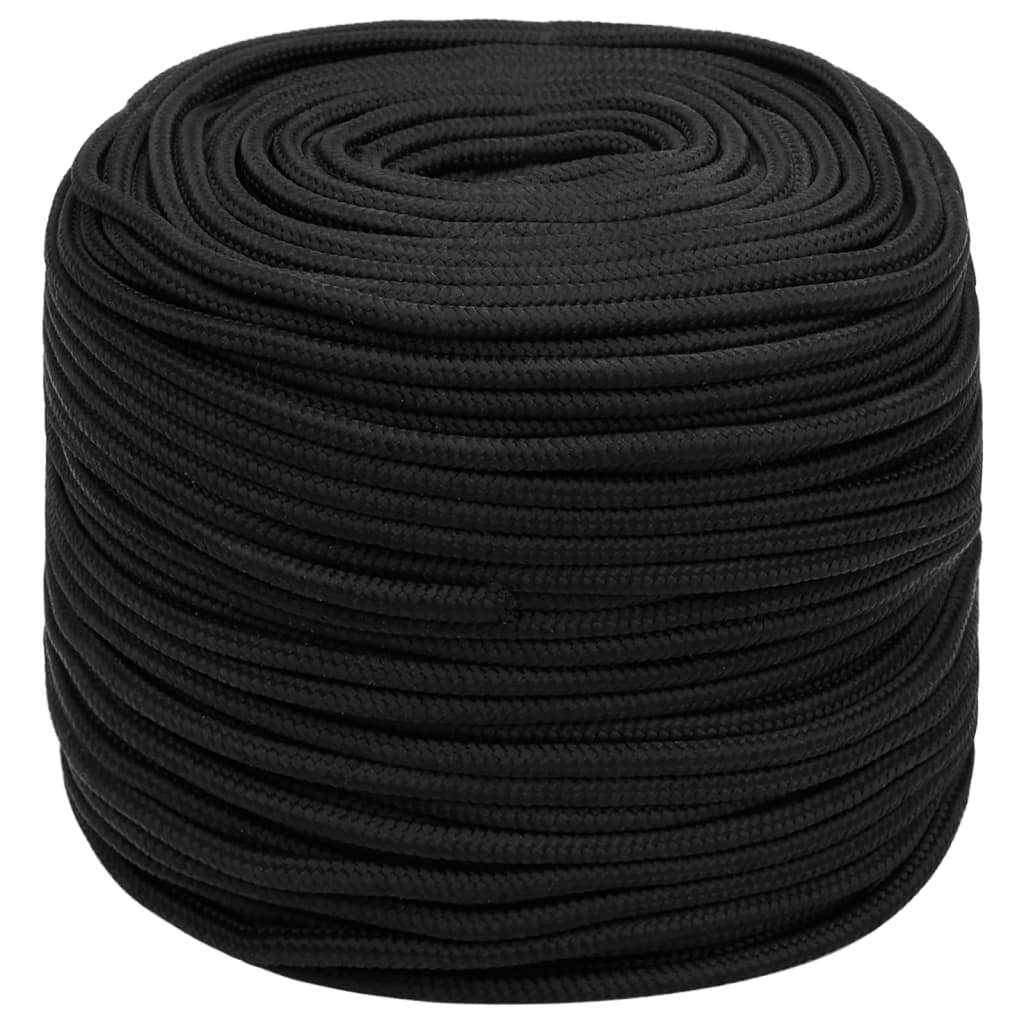 Boat rope black 8 mm 100 m polypropylene