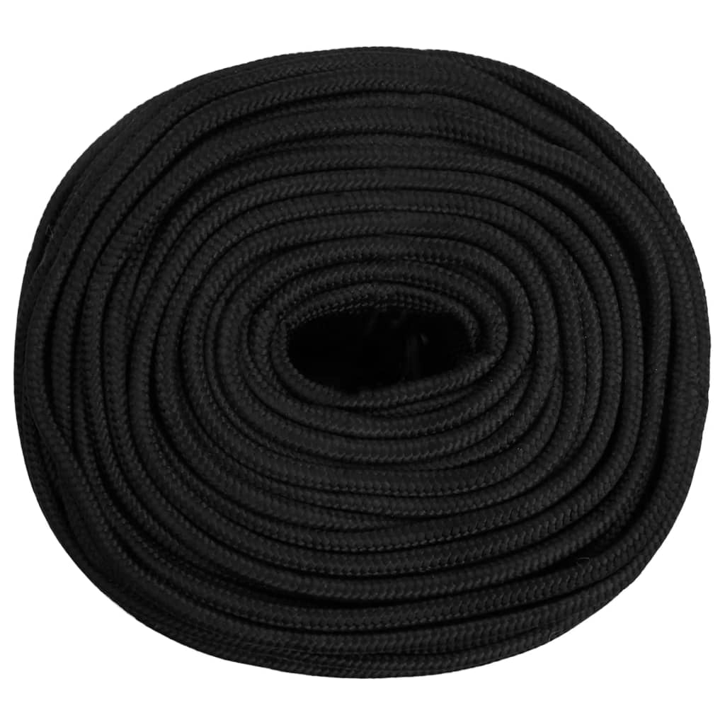 Boat rope black 8 mm 100 m polypropylene
