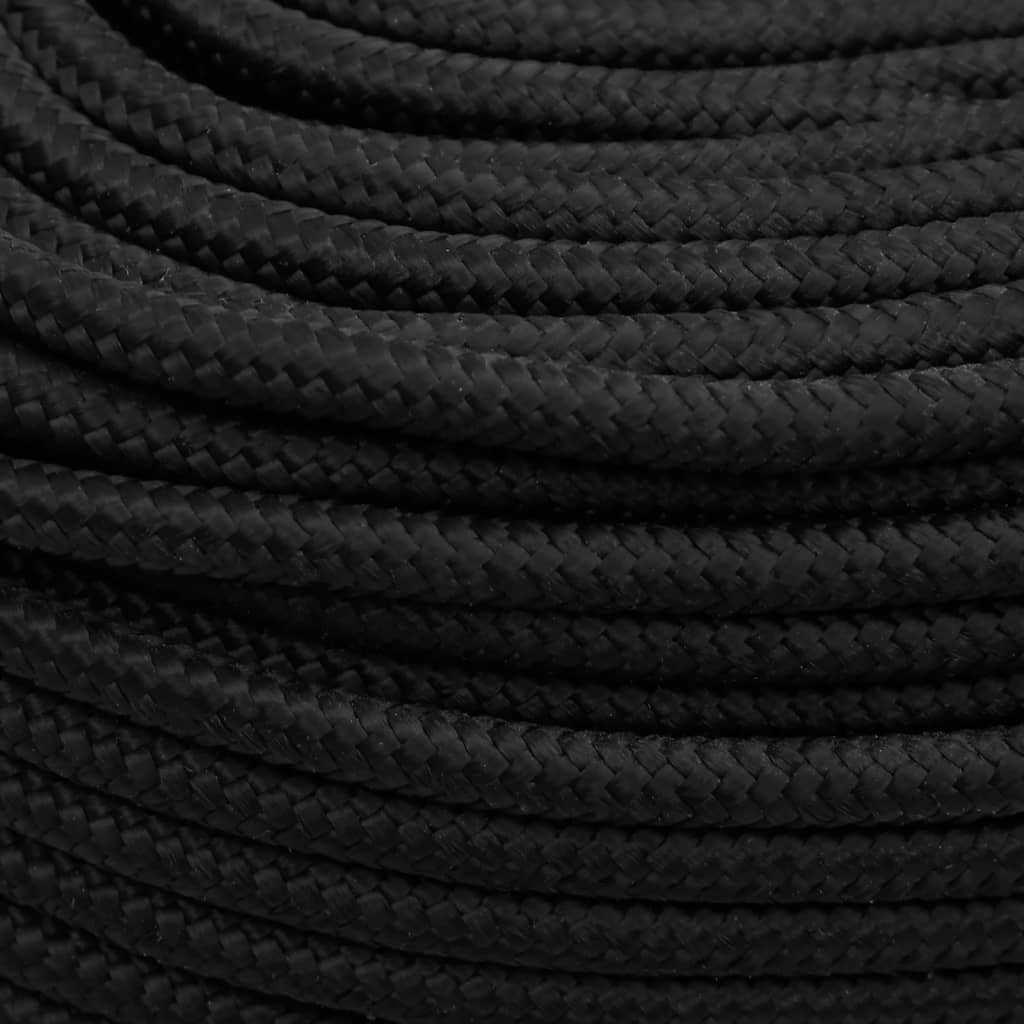 Boat rope black 8 mm 100 m polypropylene