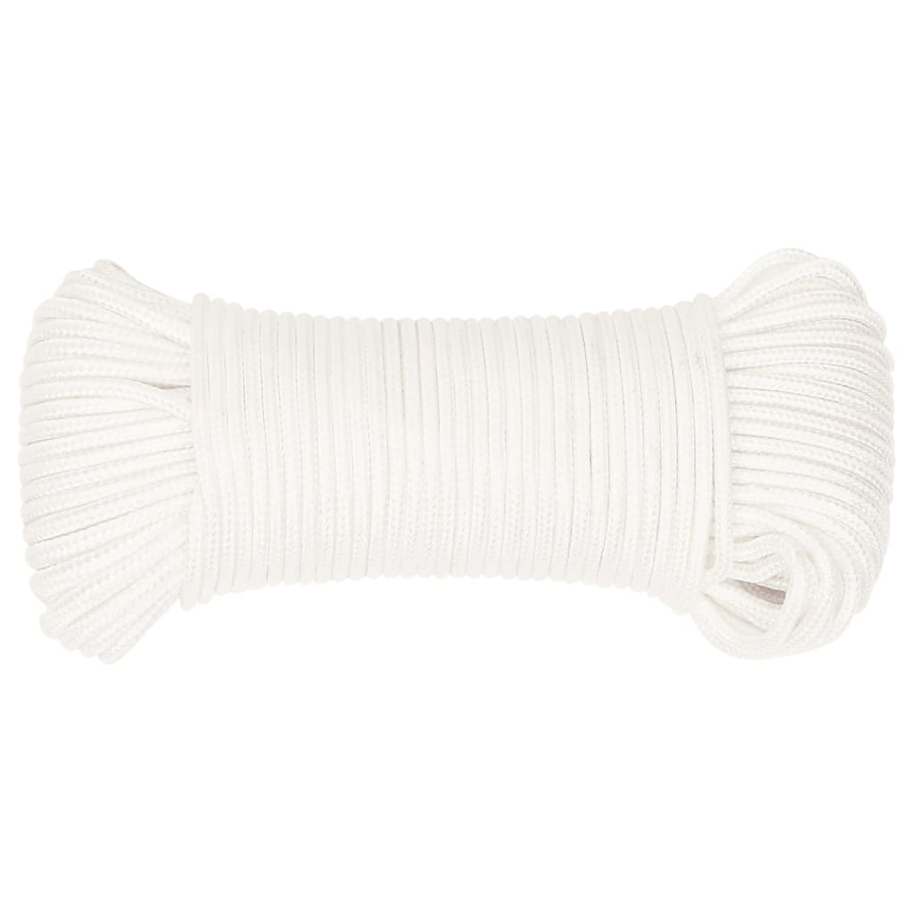 Boat rope white 3 mm 50 m polypropylene