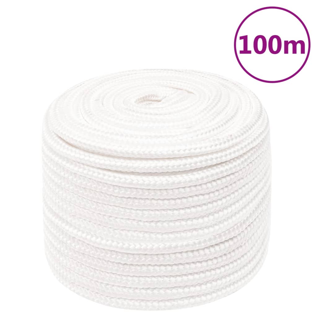 Boat rope white 12 mm 100 m polypropylene