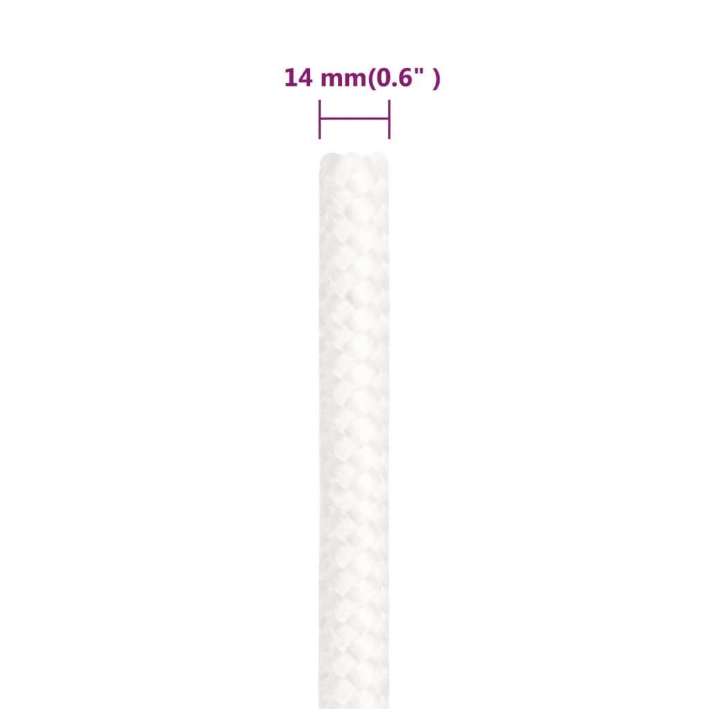 Boat rope white 14 mm 50 m polypropylene