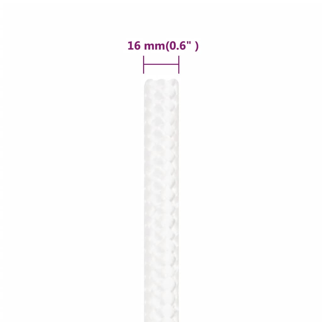 Boat rope white 16 mm 100 m polypropylene