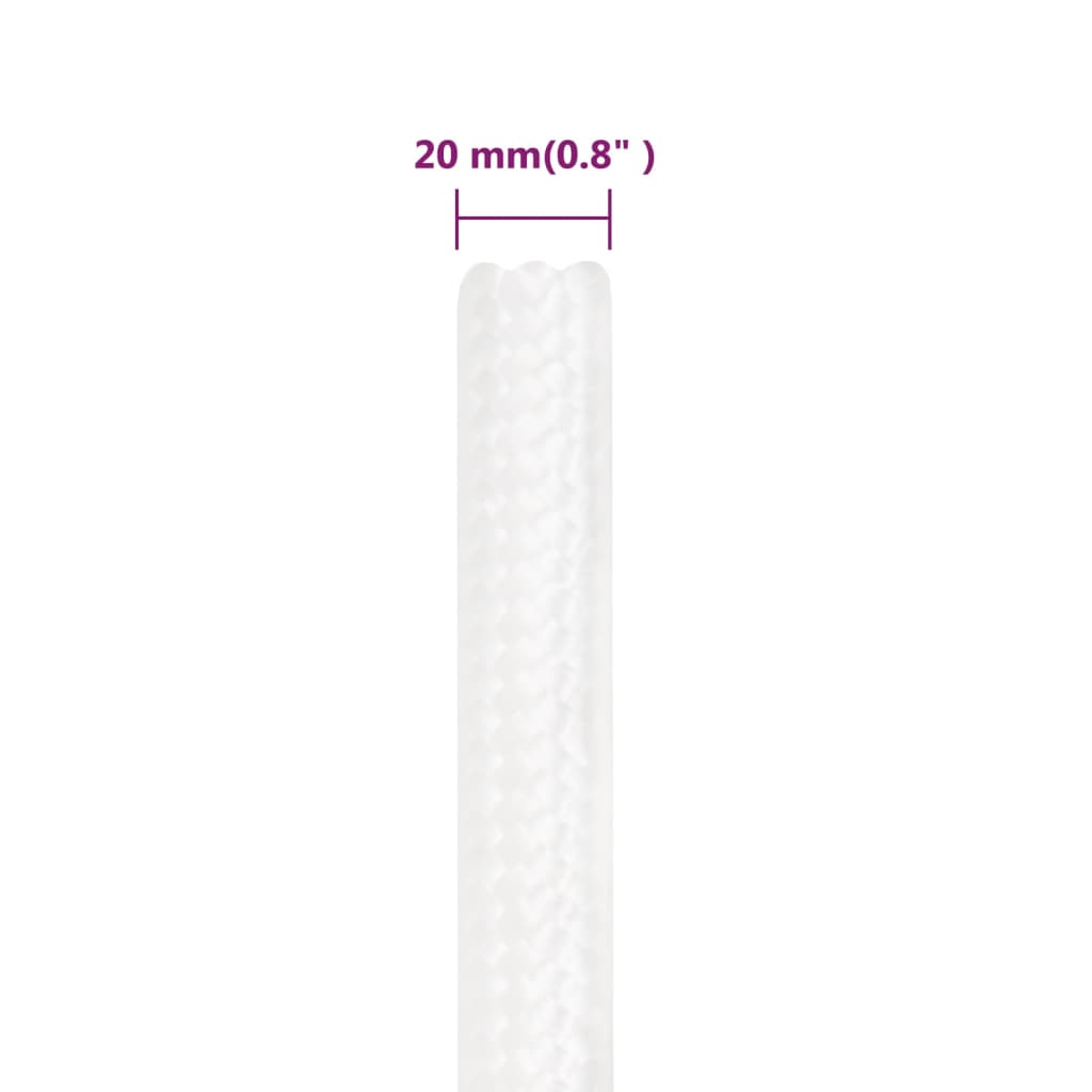 Boat rope white 20 mm 100 m polypropylene