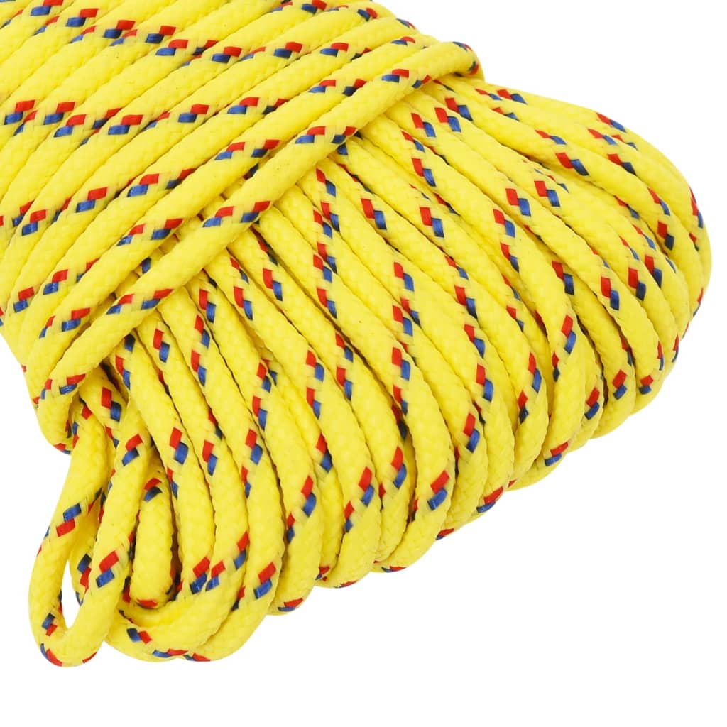 Boat rope yellow 4 mm 50 m polypropylene