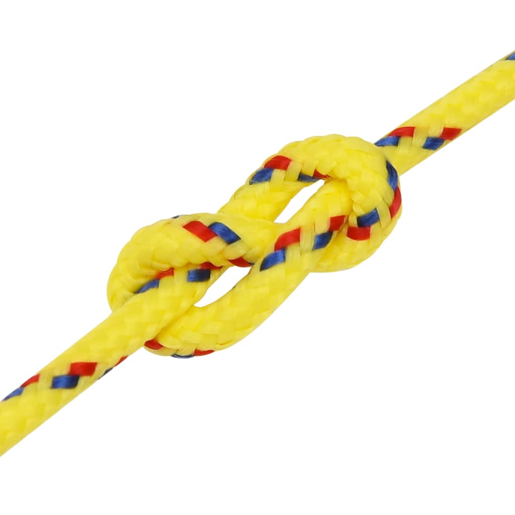 Boat rope yellow 4 mm 50 m polypropylene