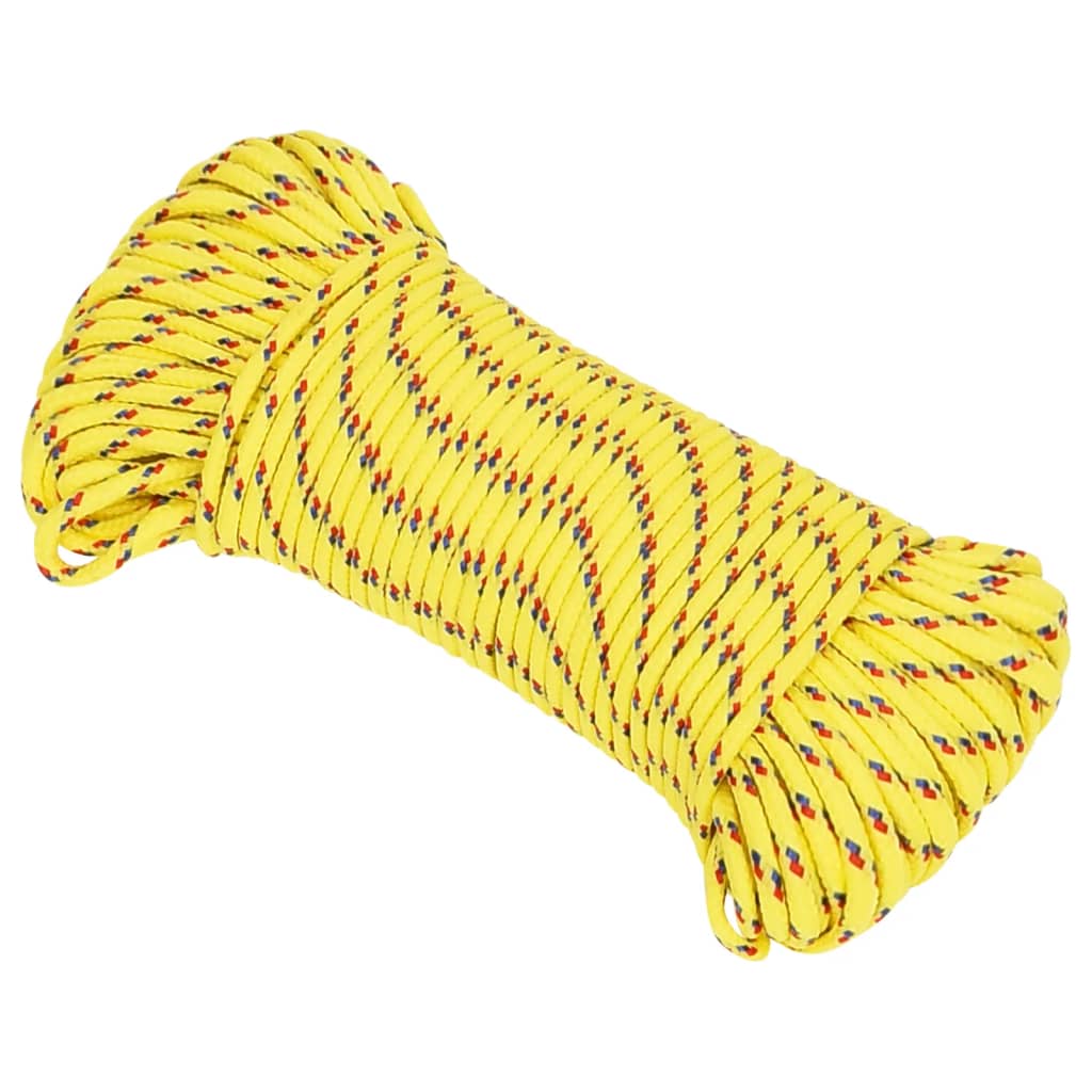 Boat rope yellow 5 mm 100 m polypropylene