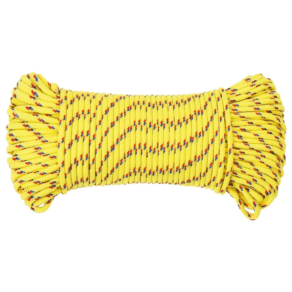 Boat rope yellow 5 mm 100 m polypropylene