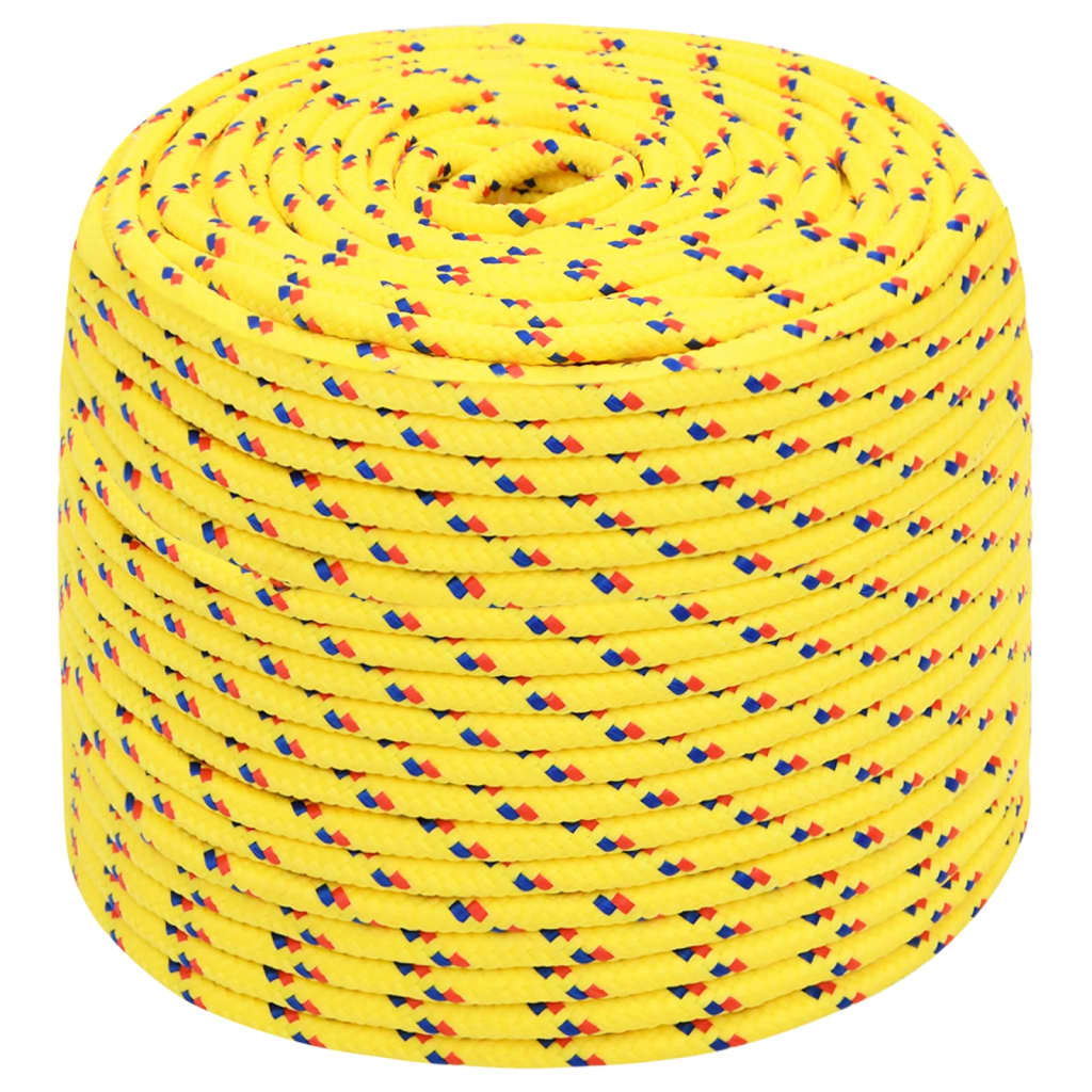 Boat rope yellow 10 mm 25 m polypropylene