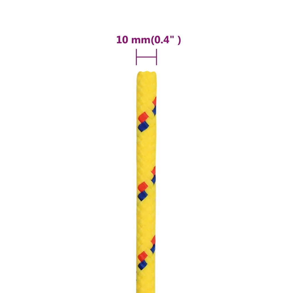 Boat rope yellow 10 mm 50 m polypropylene