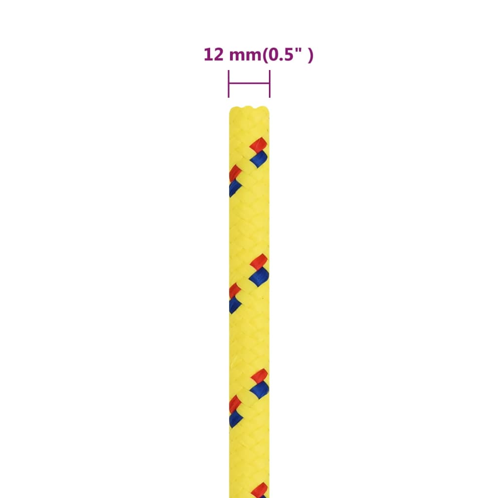 Boat rope yellow 12 mm 250 m polypropylene
