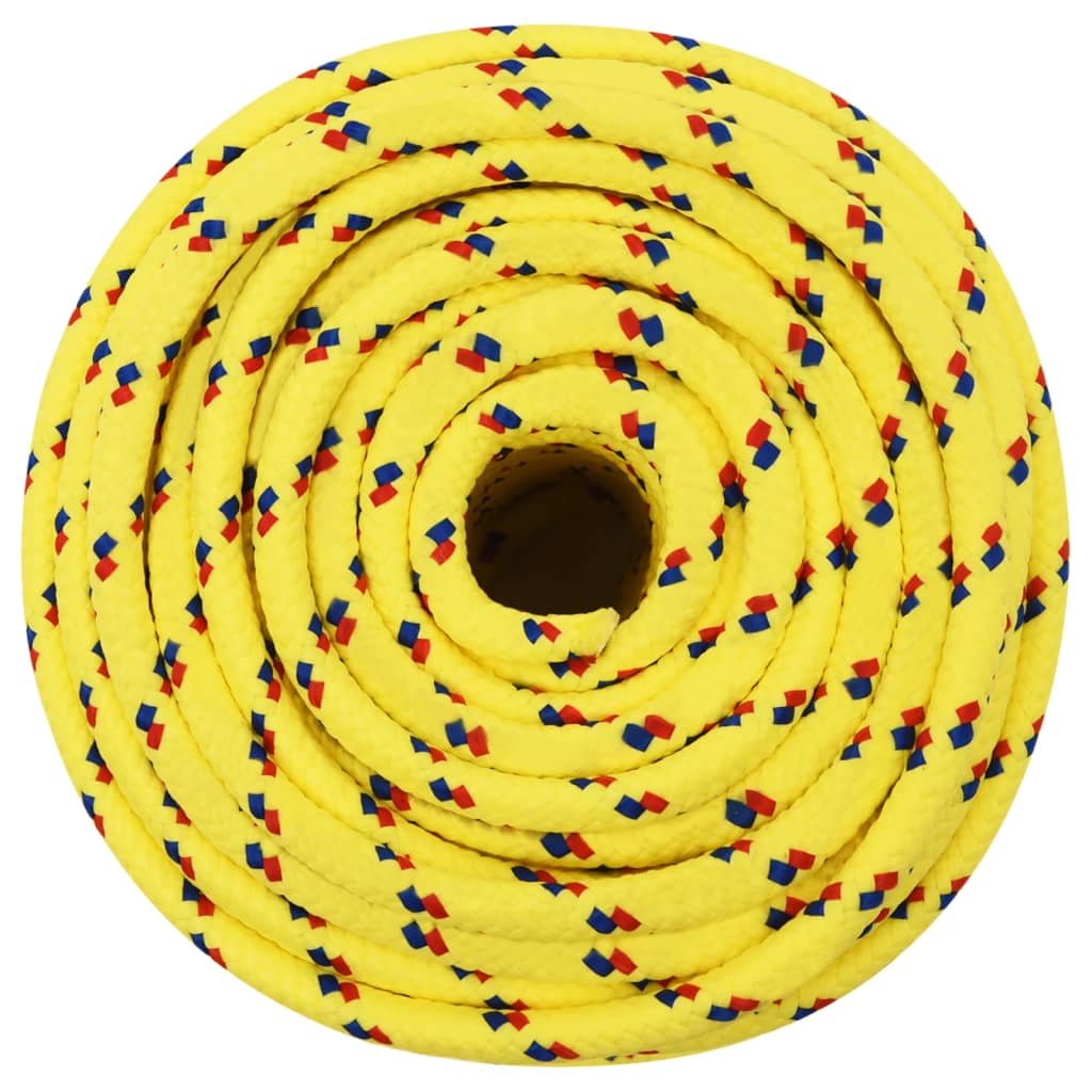 Boat rope yellow 14 mm 25 m polypropylene