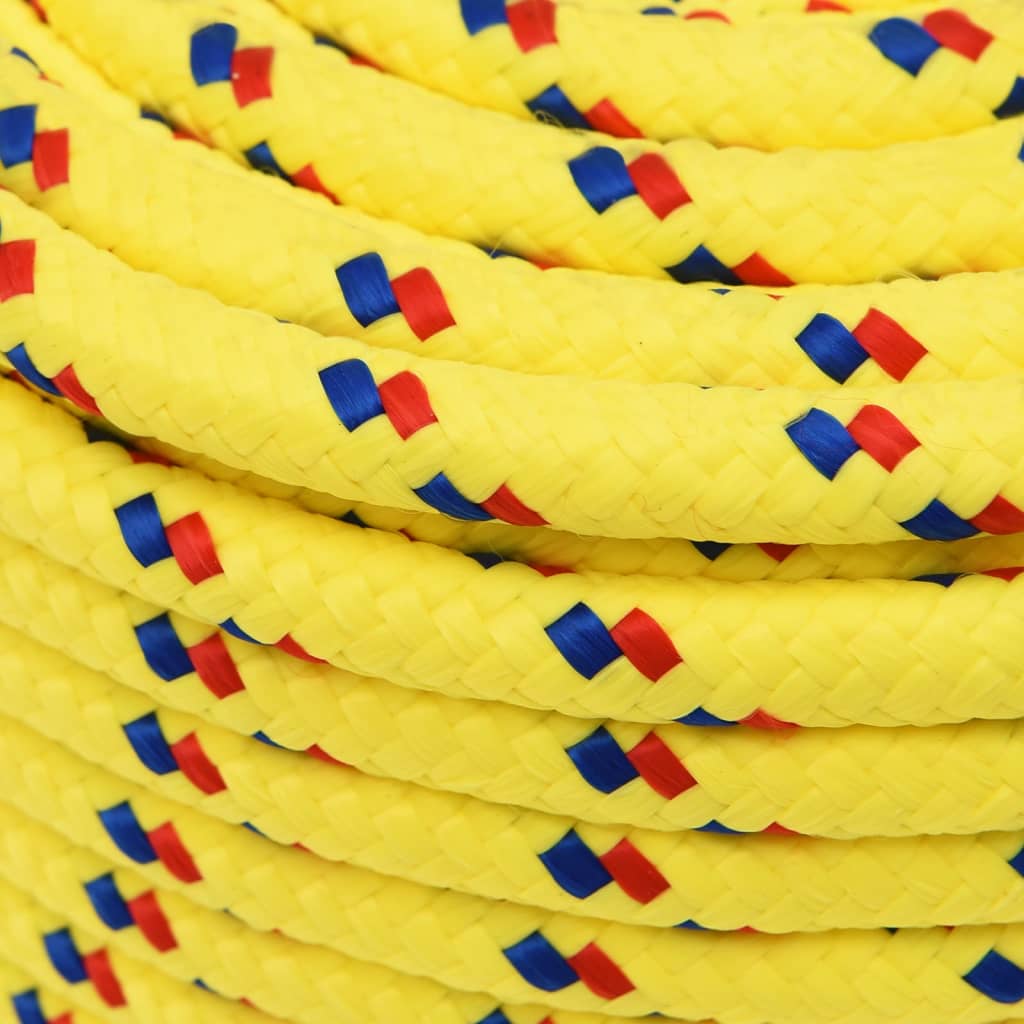 Boat rope yellow 14 mm 25 m polypropylene