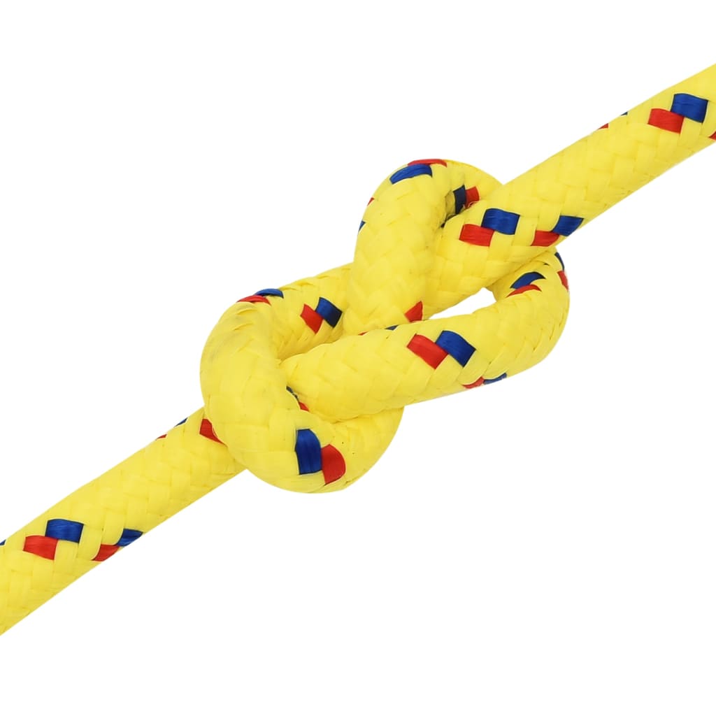 Boat rope yellow 14 mm 25 m polypropylene