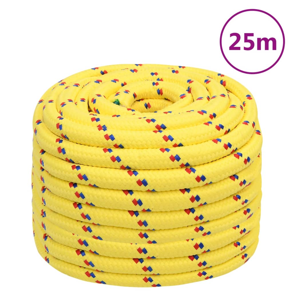 Boat rope yellow 20 mm 25 m polypropylene