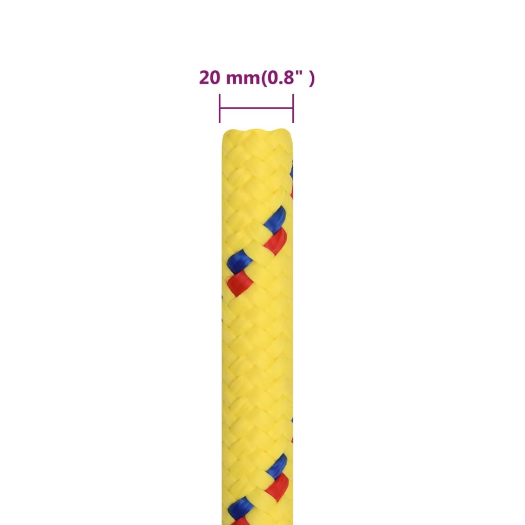 Boat rope yellow 20 mm 25 m polypropylene