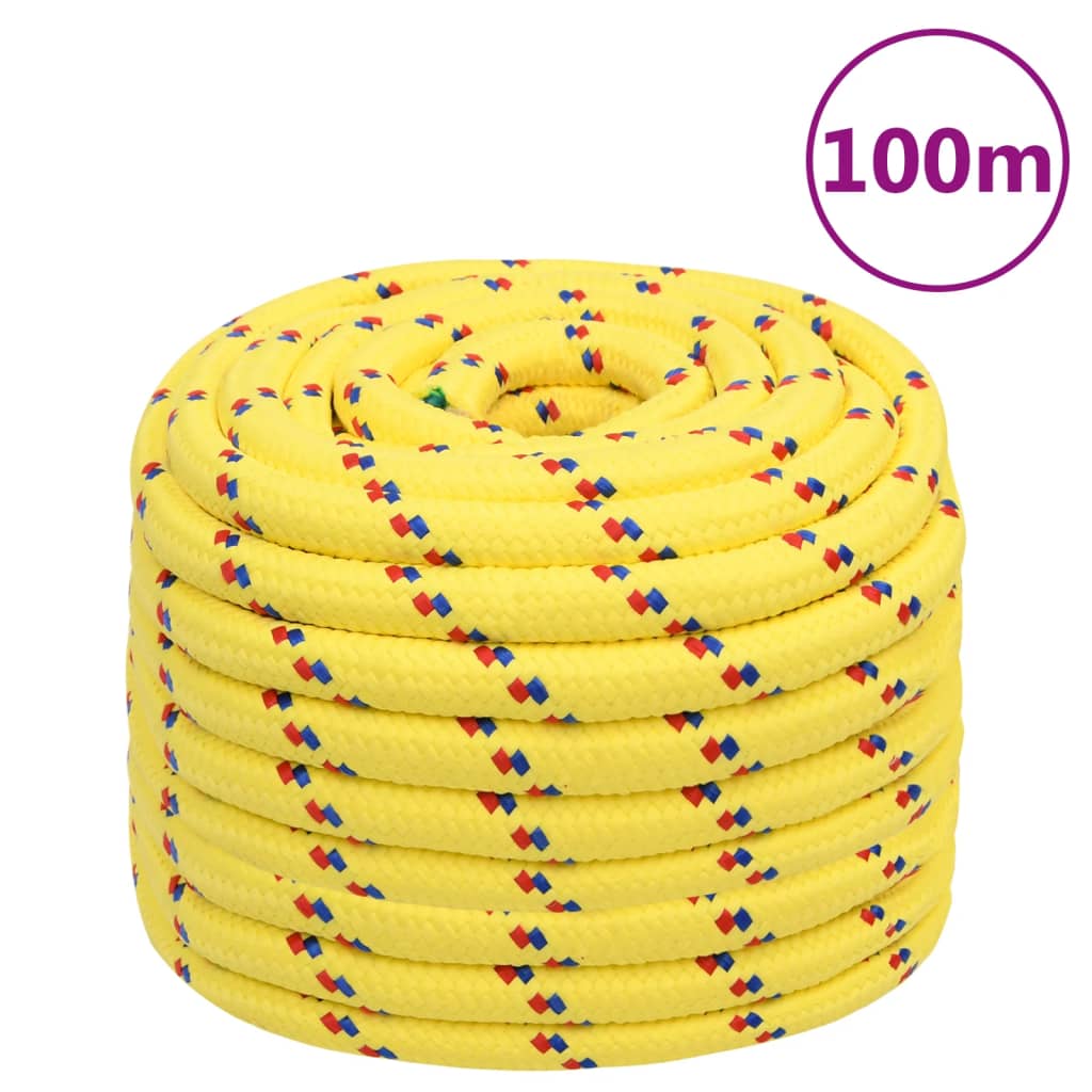 Boat rope yellow 20 mm 100 m polypropylene