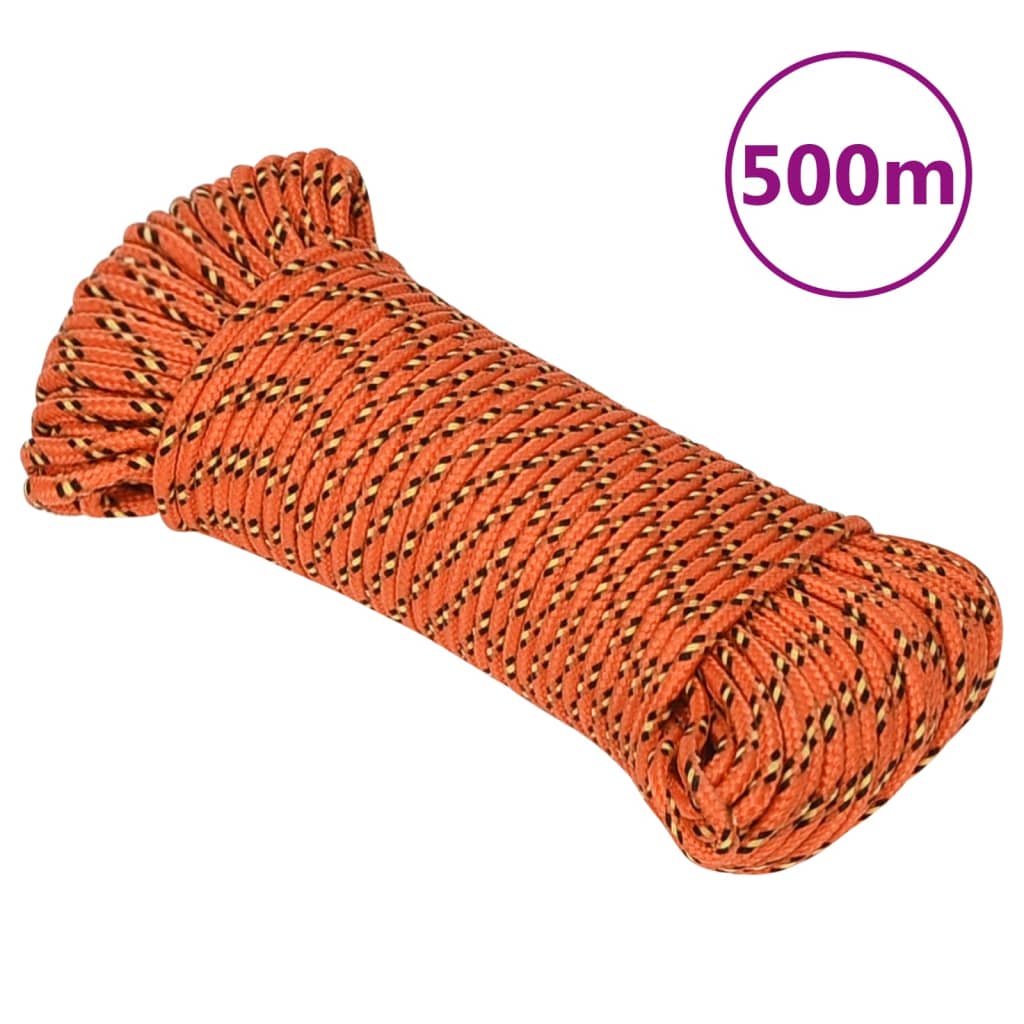 Boat rope orange 4 mm 500 m polypropylene