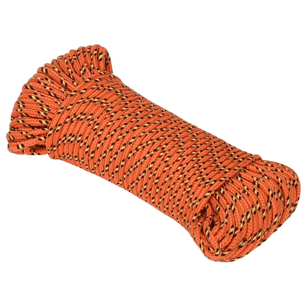 Boat rope orange 5 mm 50 m polypropylene
